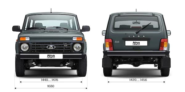 LADA Niva Legend 3 двери — габариты спереди и сзади